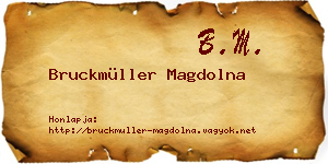 Bruckmüller Magdolna névjegykártya